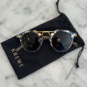 KREWE St. Louis Blue and Gold Sunglasses